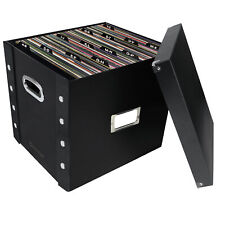 Black Snap-N-Store Vinyl Records Storage Box with 13 Count Record Guides