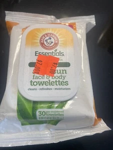 Arm & Hammer Essentials Aloe Vera After Sun Face & Body Towelettes 30 Count - Picture 1 of 7