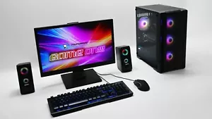23" Monitor Gaming PC Bundle Intel i7 16GB 480 SSD 1TB RTX 3050 Wifi 600Mbps W10 - Picture 1 of 7