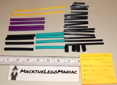 Lego 9719 Mindstorms Axel tubo flexível varas amarelas apenas sistema de invenção robótica - Imagem 1 de 4