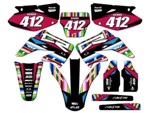 CR 250 R 2004-2012 SERAPE Black Senge kit de gráficos compatible con Honda - Imagen 1 de 10