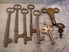 Vintage Keys Lot of 8 For Art ,Steampunk Supplies Some Grandfather Clock Keys 