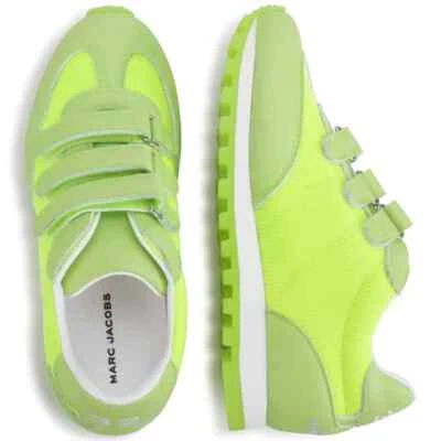 Little Marc Jacobs Kids Neon Ochre Jogger Touch-Strap Sneakers Trainers 27 10.5 - Image 1 of 4