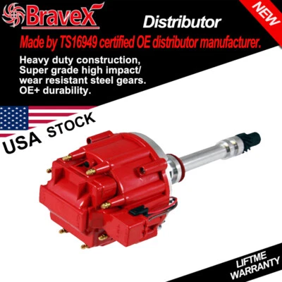 HEI Distributor  283 305 307 327 350 400 SBC BBC 65k V8 Big/Small Block Red - Image 1 of 4