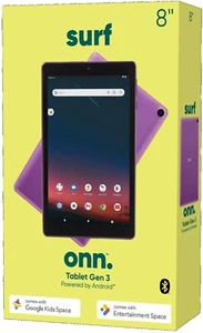 New Onn. Surf Tablet Gen 3 8" (800x1280) 32GB SSD 2GB Quad-Core Android Mauve - Picture 1 of 7