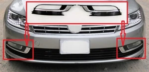 replacement for 2013 -17 CC front bumper side grille fog light bezel 2 PC set - Picture 1 of 6