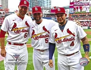St. Louis Cardinals Wainwright, Pujols & Molina On Opening Day 11x14 Photo - Picture 1 of 2