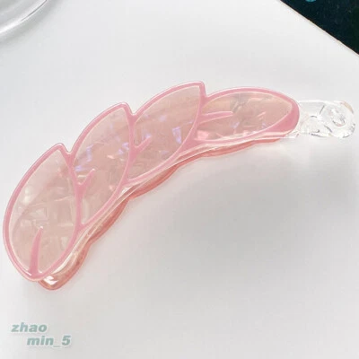 Women's Banana Hair Clips Large Leaf Fishtail Claw Plastic Hairpin Wedding Gifts - Image 1 of 4