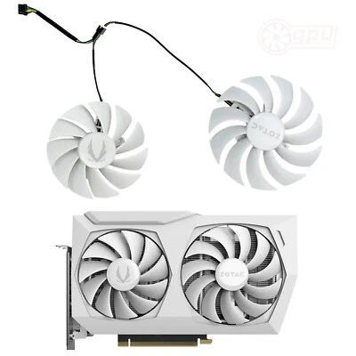 ZOTAC RTX 3060 Ti AMP / 3070 Ti Twin Edge White Edition - Replacement GPU Fans - Image 1 of 4