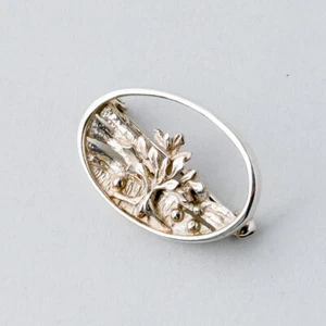 Silber Brosche Spange Baum 3,35 g - Picture 1 of 9