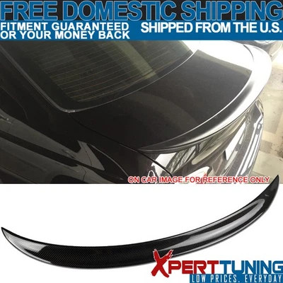 Fits 06-11 BMW 3 Series E90 P Style Trunk Spoiler Wing - Carbon Fiber Foto 1 de 4