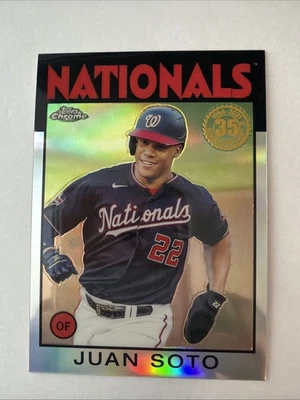 2021 Topps Chrome - 1986 Topps Baseball Juan Soto #86BC-4 - Image 1 of 2