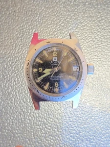 Alsta Nautoscaph Mens Wrist Watch, Glows & Runs Great Glass Has Flaws JAWS MOVIE - Picture 1 of 16