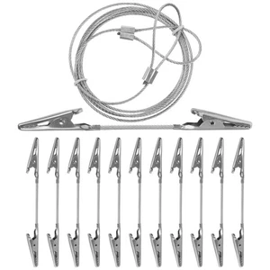Photo Folder Hanging Display Set Clips for Cable Holder Wire Picture - Bild 1 von 12