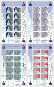 guernsey 2025 SEPAC Architecture St James church Roman cement 4x10v FULL SHEET - Picture 1 of 1