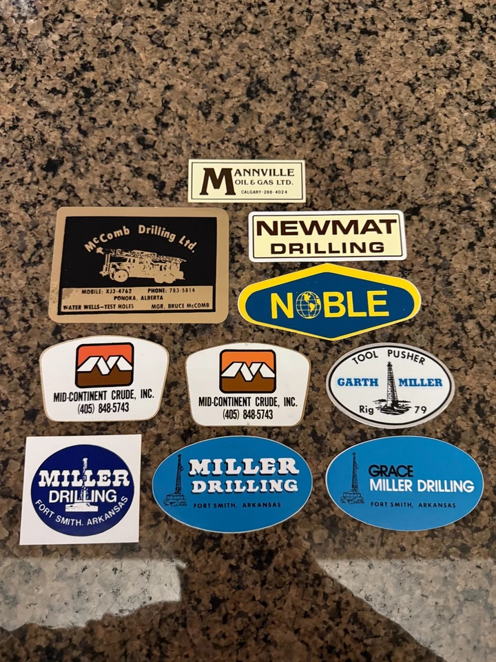 LOTE DE 10 PERFURAÇÕES VINTAGE PARA CAMPOS PETROLÍFEROS ANOS 70-80 - Imagem 1 de 1