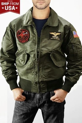 Jaqueta Tom Cruise Top Gun Maverick - Envio dos EUA - Jaqueta piloto bombardeiro de voo - Imagem 1 de 4