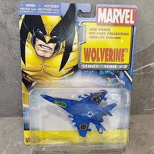Maisto Wolverine MIG-29 Fulcrum Diecast Plane Marvel 2004 Vintage Blue NIP *READ - Picture 1 of 7