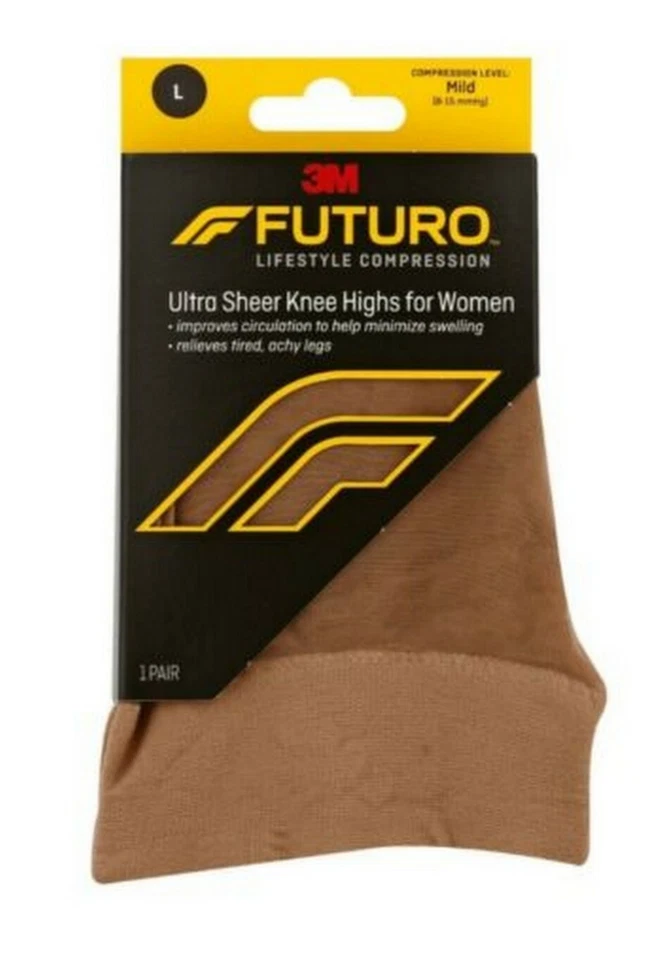 Futuro 71015NEN Knee Highs for Women MILD 8-15 mmHg sz LARGE ( 1 pair ) - Image 1 of 1