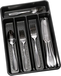 Classic Mini Silverware Tray Soft Grip, Non-Slip Kitchen Drawer, Multi-Purpose H - Picture 1 of 12