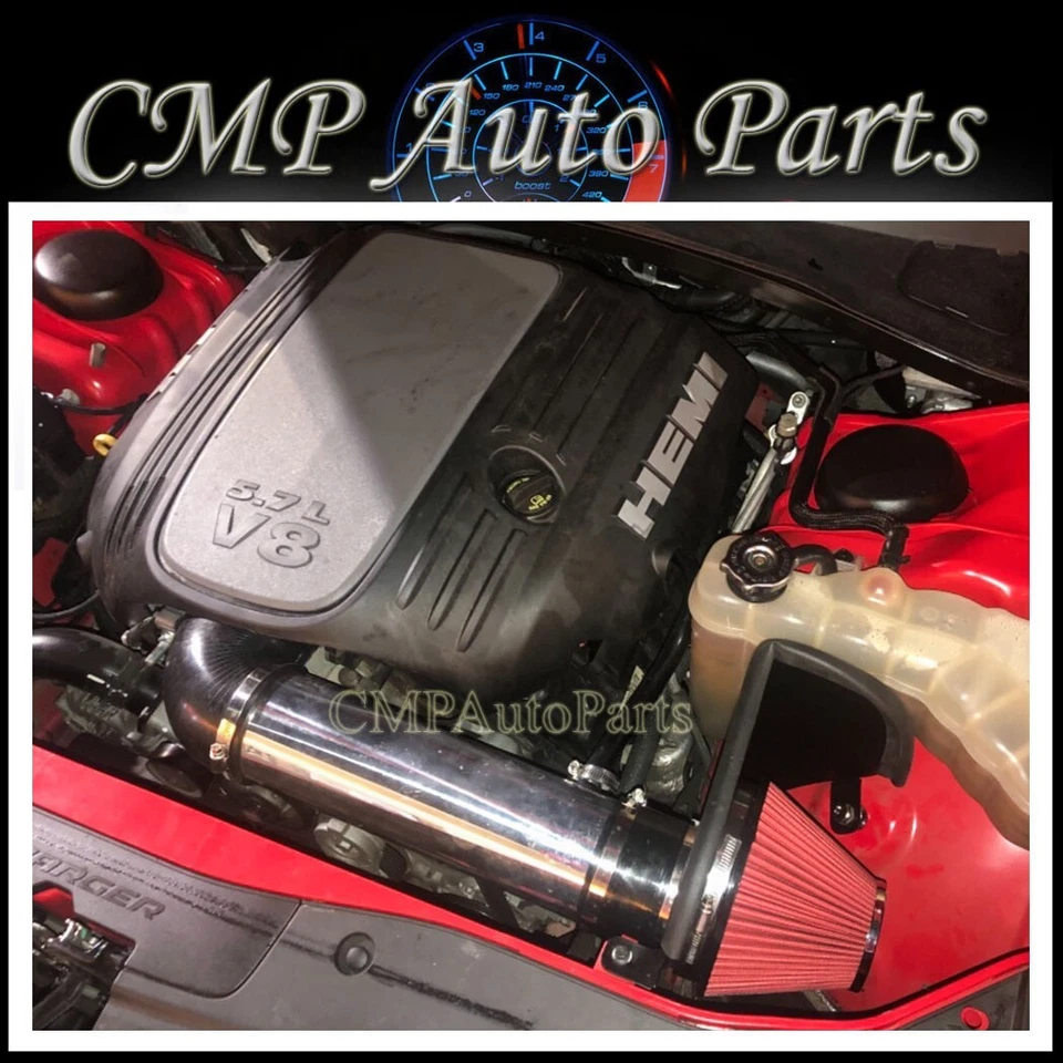 RED AIR INTAKE KIT FIT 2011-2019 DODGE CHARGER CHALLENGER /CHRYSLER 300 5.7L V8 - Image 1 of 1