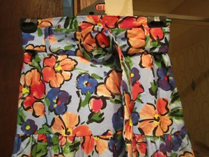 ZARA,FABULOUS VINTAGE LOOK 80s STYLE MIDI SKIRT WITH BELT FLORAL PRINT NEW SZ 8 - Picture 1 of 7