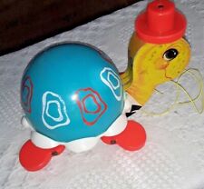 Fisher Price Tip Toe Turtle Pull Toy Vintage 1962 Collectible Toddler Toy VGC