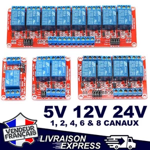 5V 12V 24V MODULE RELAY 1 2 4 6 8 CHANNEL HIGH + LOW TOP LOW ARDUINO RASPBERRY - Picture 1 of 16