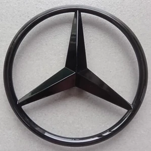 Logo Emblem Mercedes Stern schwarz glänzend Kofferraum 2017-2025 82mm W213 E-Klasse - Bild 1 von 6
