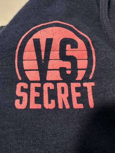 UNDERCOVER Felpa donna con cappuccio Victoria's Secret S blu scollo a V manica lunga VS Secret