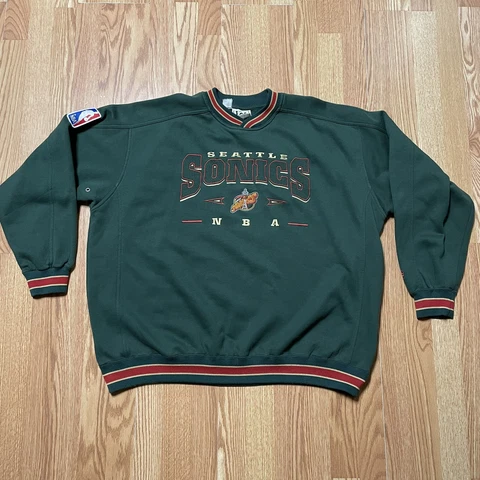 Vintage 1990s NBA Seattle Super Sonics Lee Sport Embroidered 2XL Sweatshirt Cover