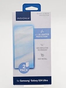 Samsung Galaxy S24 Ultra Glass Screen Protector Insignia 2 Pack - Picture 1 of 2