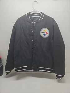 Vintage Steelers NFL winter Jacket double side sizeLG (20)(J) - Picture 1 of 10