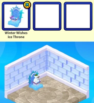 2024 Webkinz January DELUXE DAY Prize: Winter Wishes Ice Throne (seating!) - Image 1 of 3