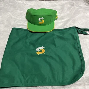 Delantal Verde Talla Completa Subway Y Sombrero Subway Totalmente Nuevo/Disfraz de Halloween - Imagen 1 de 10