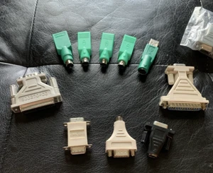 11 Various Computer Adapters Parallel, Serial, DB25, PS2, VGA, USB - Picture 1 of 8
