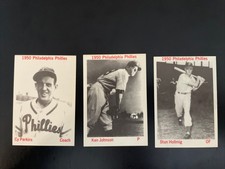 1975 TCMA 1950 Philadelphia Phillies Reprint Lot Of 3