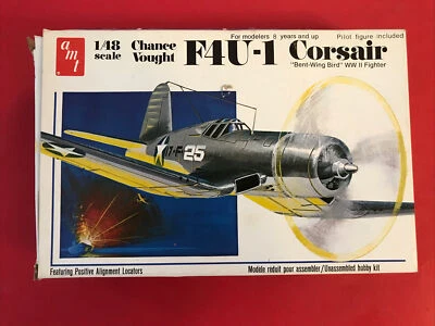 Vintage AMT No. T640, 1/48, Chance Vought F4U-1 Corsair, "Bent Wing Bird" - Image 1 of 4