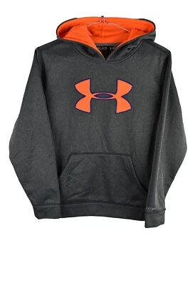 UNDER ARMOUR Grey Hoodie size YMD Boys Medium Pullover Sportswear Gym - Image 1 of 4