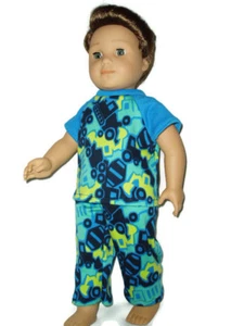 Truck Pajamas 18 in doll clothes fits American Girl Boy dolls - Picture 1 of 4