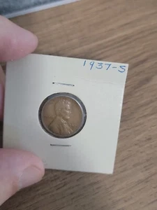 1937 S Lincoln Wheat Cent Penny Free Shipping - Picture 1 of 5