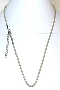 NC241 Gray Taupe Rolled Leather w Silver Lobster Clasp 18" Necklace for Pendants - Picture 1 of 1