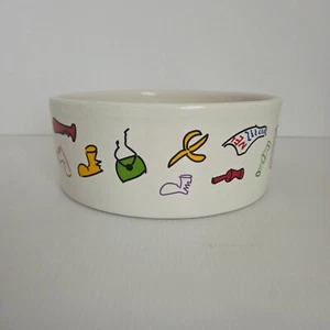 Dog Dish USA S J Larkins 1997 Fenix Research Group Large Pet Bowl Novelty - Picture 1 of 5