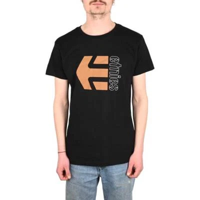 Camiseta Etnies Corp Combo S/S SP24 - Negra/Marrón - Imagen 1 de 4