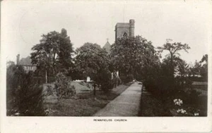 REAL PHOTO POSTCARD OF PENNFIELDS CHURCH, (NEAR WOLVERHAMPTON), STAFFORDSHIRE - Picture 1 of 2