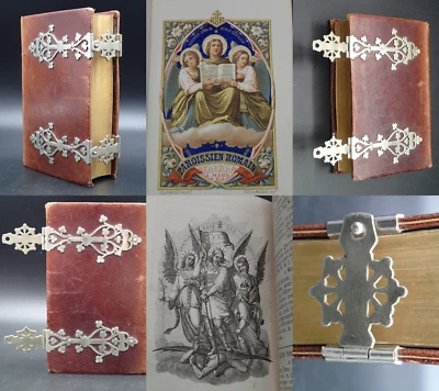 1884 BEAU PAROISSIEN Néo Gothique Fermoirs Ferrures Prière Catholique Messe Dieu - Photo 1/4