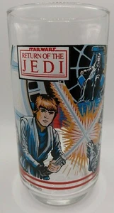 1983 Star Wars: ROTJ Luke & Darth Vader Burger King Drinking Glass - Picture 1 of 9