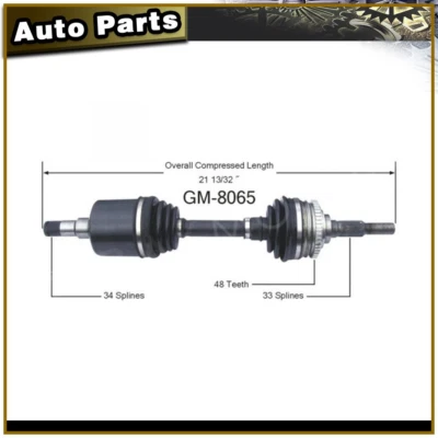 Eje CV derecho del lado del pasajero delantero para Chevrolet Corsica 1996 1995 1994 Foto 1 de 3