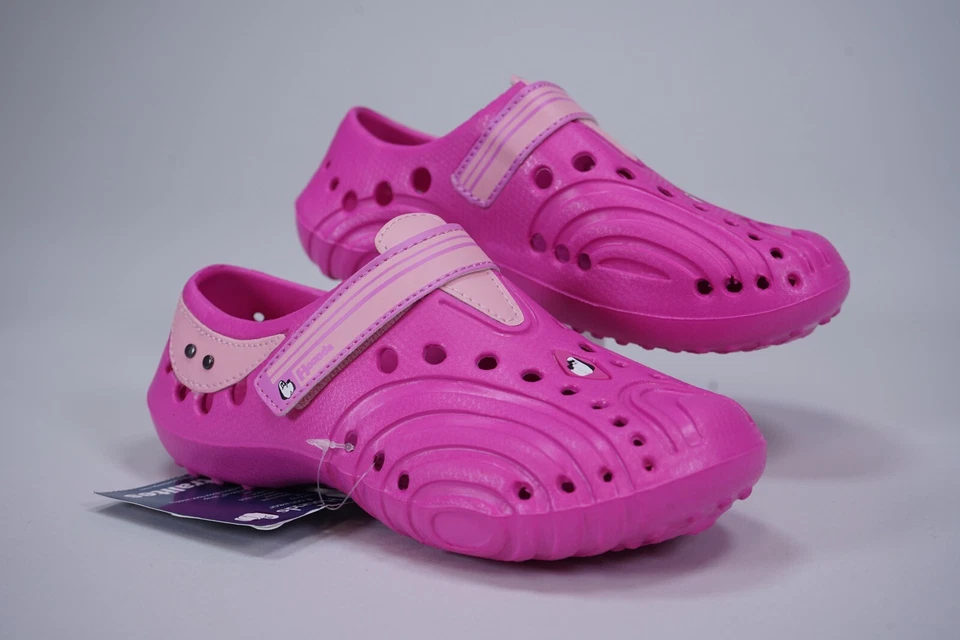 HOUNDS BY DAWGS “KIDS ULTRALITES” CLOGS SANDALS HOT PINK/SOFT PINK SIZE 2/3