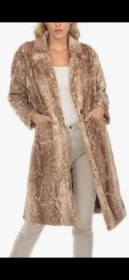 Johnny Was Falyne Long Lapel Faux Fur Coat Size M - Image 1 of 4